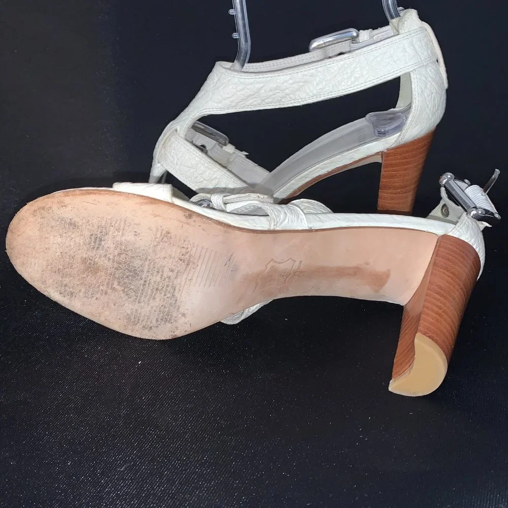 STUART WEITZMAN‎ Leather Open Toe Heels